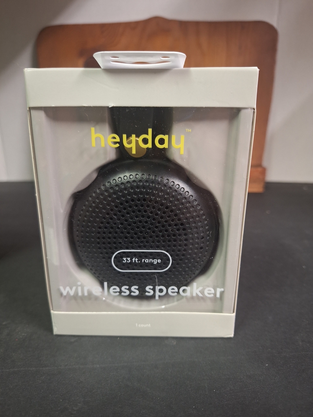 heyday Black Wireless Bluetooth Speaker with Clip
